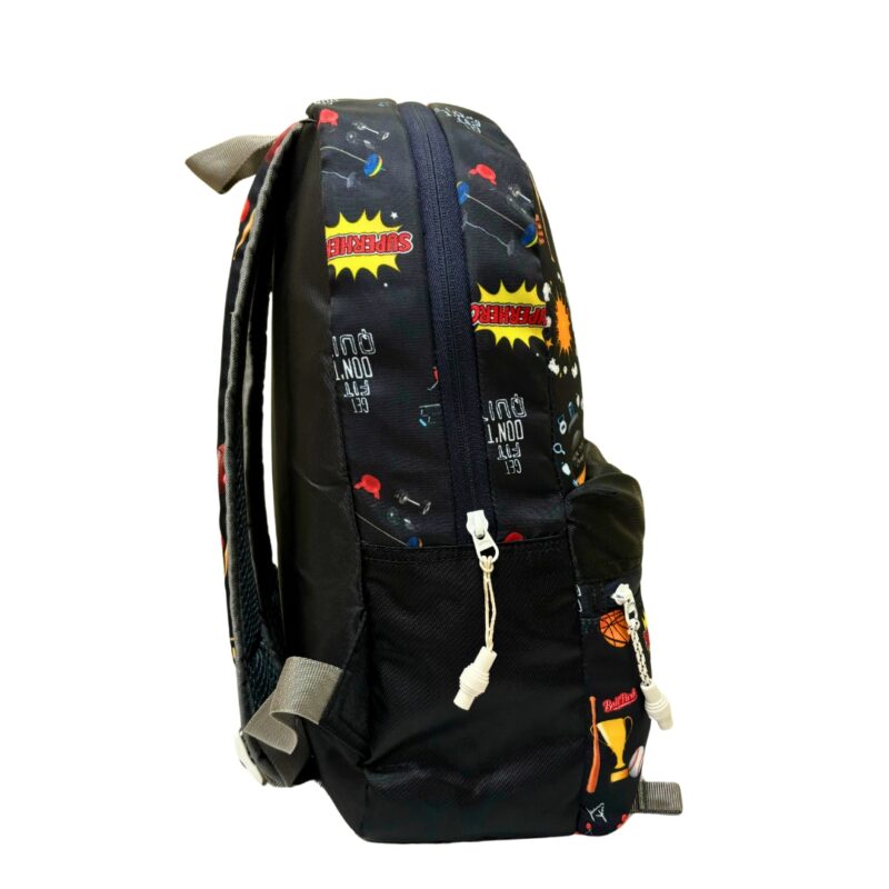 Bad Habit Black Kindergarten Backpack Side