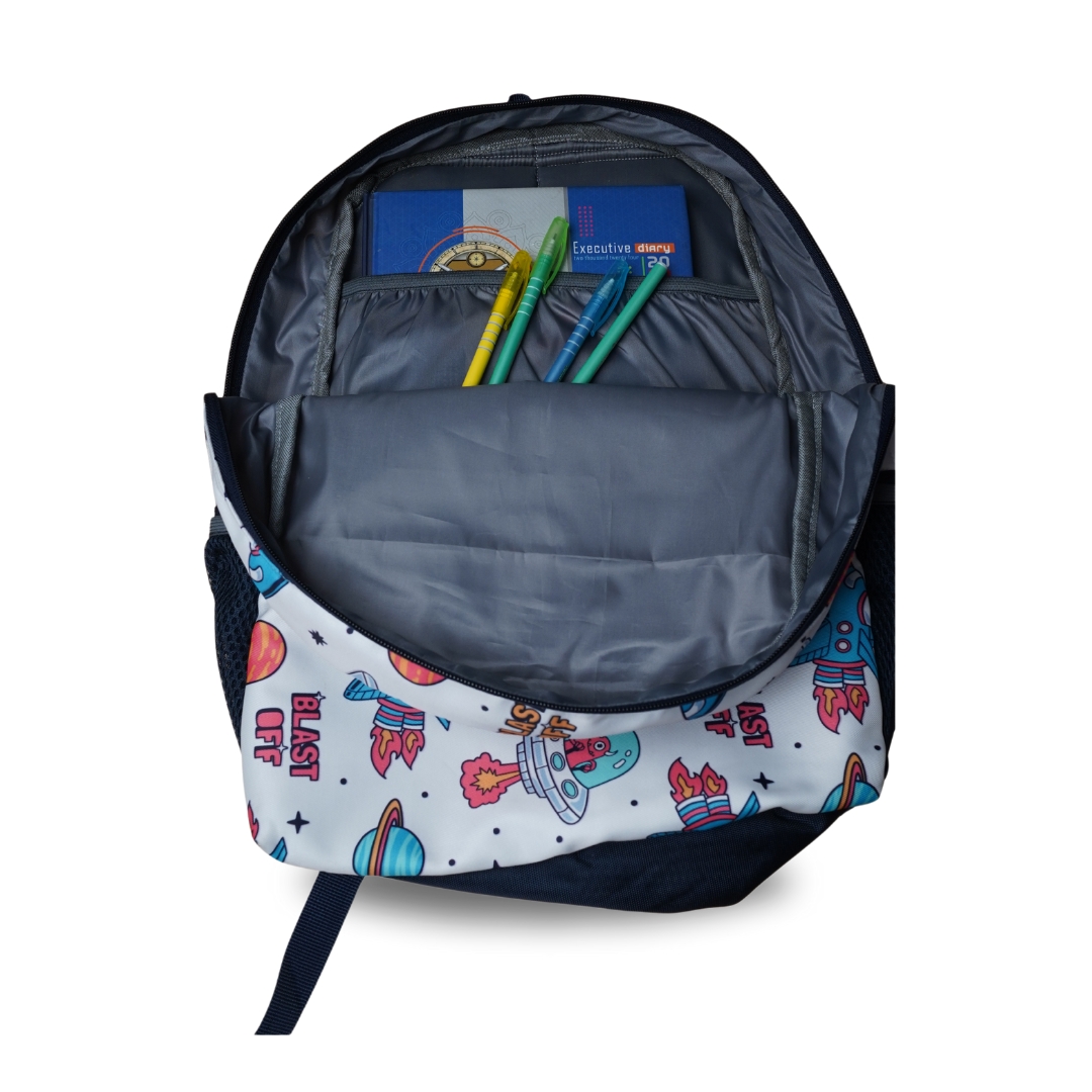 White Kindergarten Backpack Inside Image