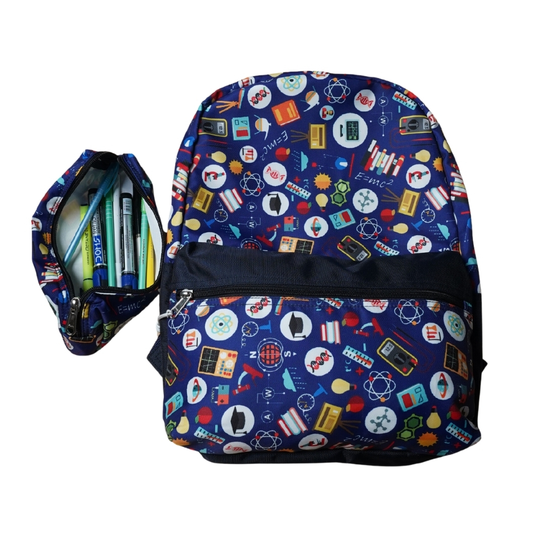 Bad Habit Kindergarten Teal Backpack Mockup 3