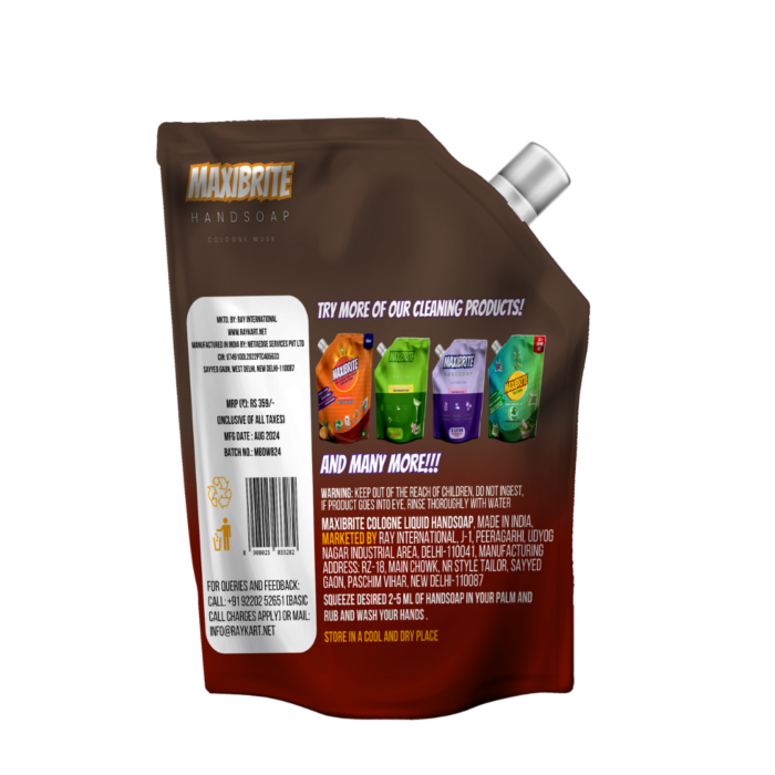 Maxibrite Cologne Musk Handsoap 2L Back Image