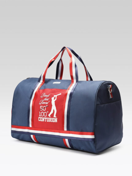 Bad Habit Riot Wave Duffel Bag 60L – Large Travel Duffel Bag with Shoe Compartment | Water-Resistant Gym Bag for Men & Women | Lightweight Weekender Sports Bag – Blue Red White