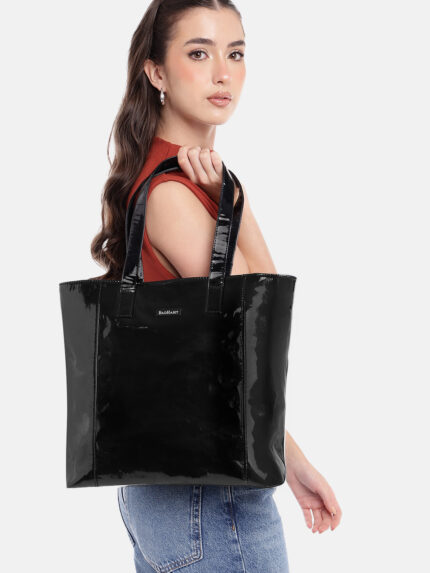 Bad Habit Luxe Patent Handbag – Black | Premium Shiny Women’s Handbag